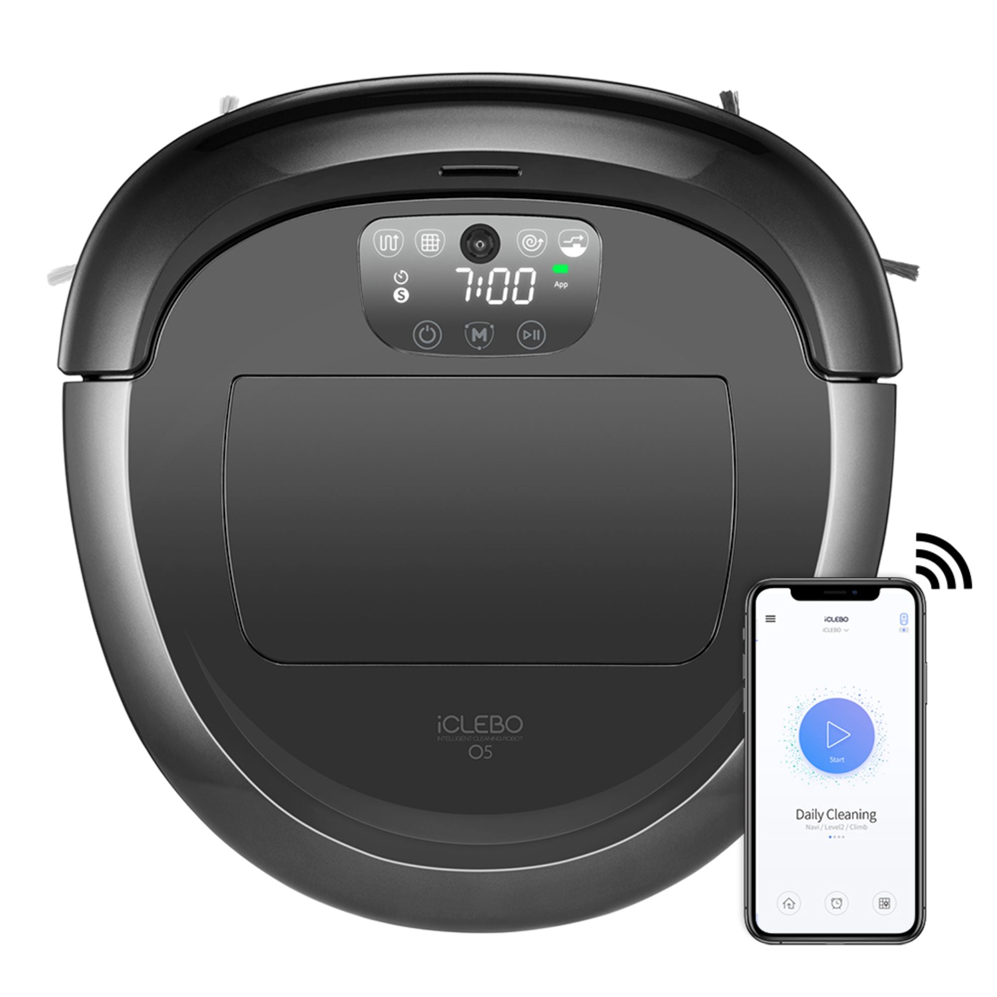 iCLEBO O5 Yujin Robot Vacuum Cleaner Camera Navigation YCR-M07-20W - JM Variety Store